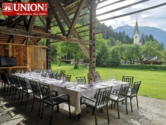 Gemütliche Außenbereich mit viel Platz